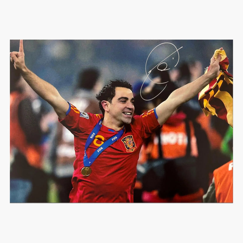 XaviHernandezSignedSpainFootballPhoto-WorldCup2010 | Iconic Shirts
