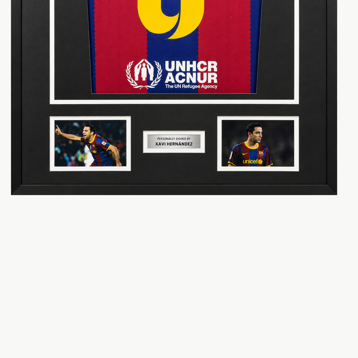Xavi_Hernandez_Signed_FC_Barcelona_Home_Shirt_2023-24_-_Framed_-_detail | Iconic Shirts