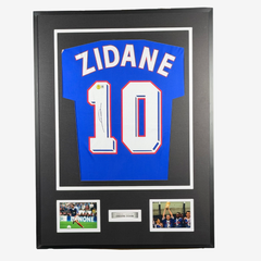 Zinedine Zidane Signed France 1998 World Cup Final Home Shirt – Framed - Iconic Shirts