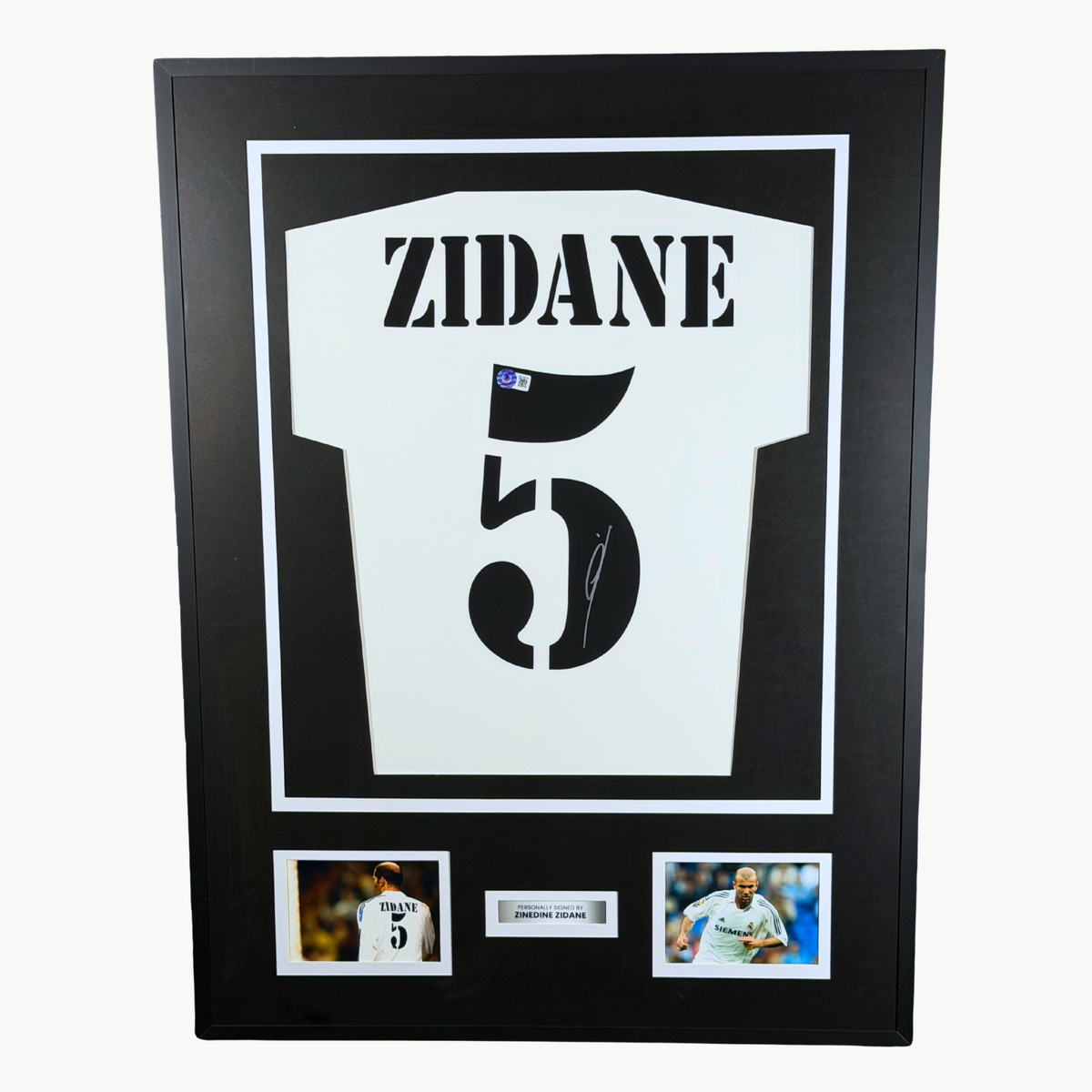 Zinedine Zidane Signed Real Madrid Home Shirt - 2002-03 - Framed