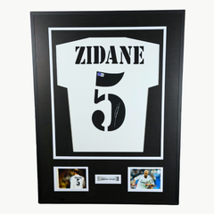 Zinedine Zidane Signed Real Madrid Home Shirt - 2002-03 - Framed