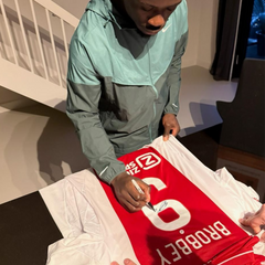 Brian Brobbey Signed Ajax Football Shirt - 2024-25 Home